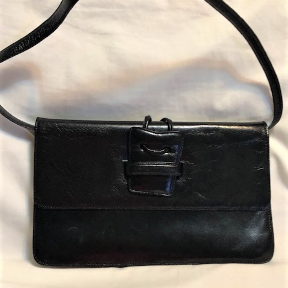 Black Leather Missoni Shoulder Bag